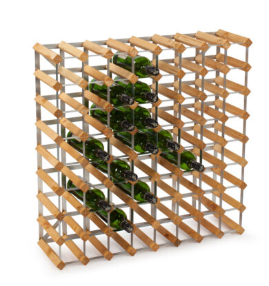 Traditional Wine Racks: 72 flasker saml-selv, fyrretræ i farven ‘Lys Eg’